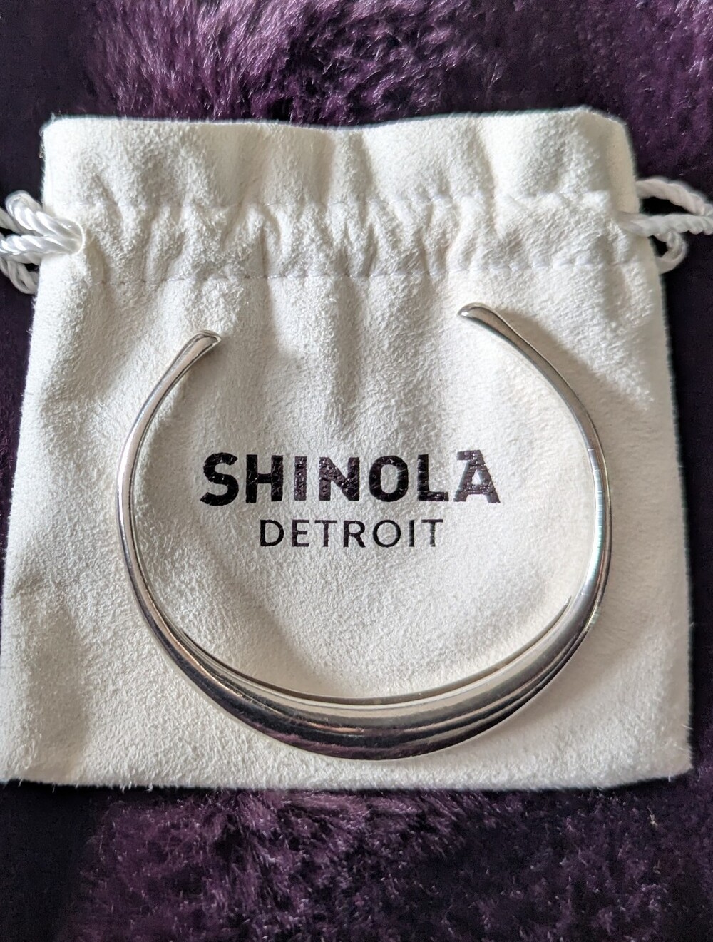 Shinola Detroit Women's Sterling Silver Cuff Bracelet.